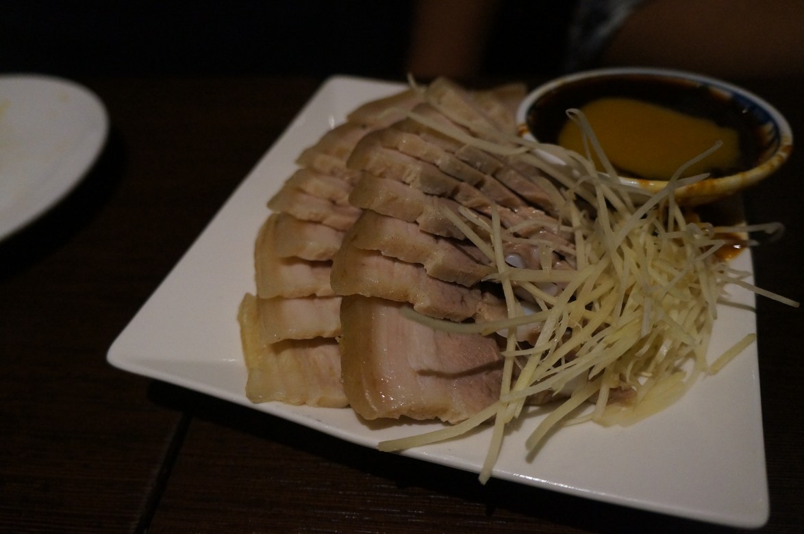 Cold cut pork with kumquat sauce