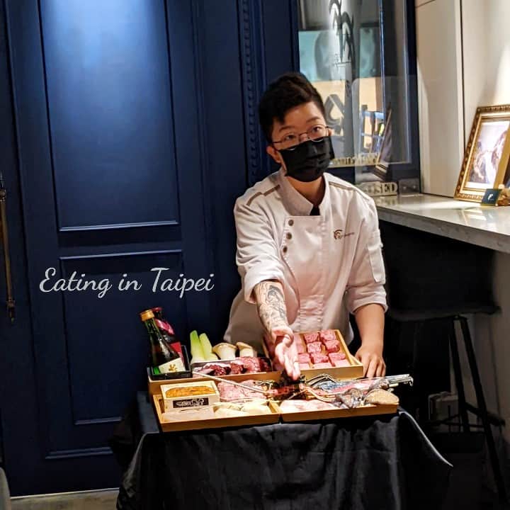 One of the chefs introducing the food offerings for the evening.
